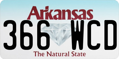 AR license plate 366WCD