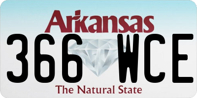 AR license plate 366WCE
