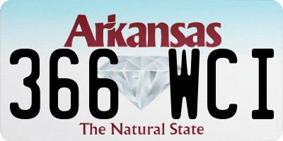 AR license plate 366WCI