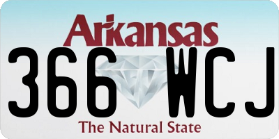 AR license plate 366WCJ