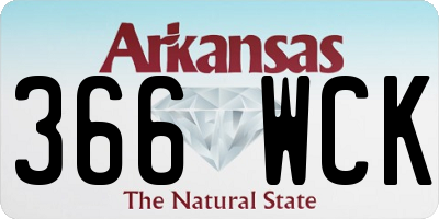 AR license plate 366WCK