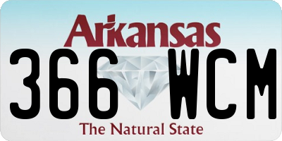AR license plate 366WCM