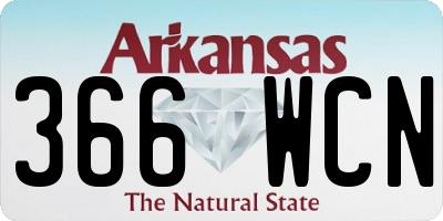 AR license plate 366WCN