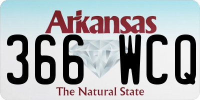 AR license plate 366WCQ