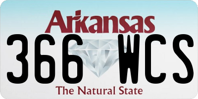 AR license plate 366WCS