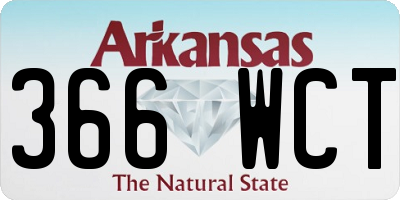 AR license plate 366WCT