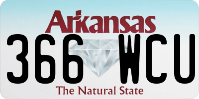 AR license plate 366WCU