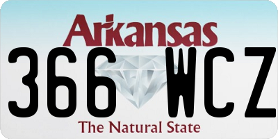 AR license plate 366WCZ