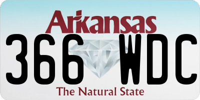 AR license plate 366WDC