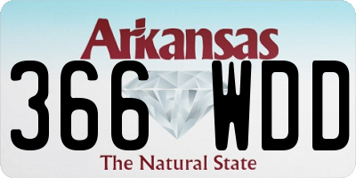 AR license plate 366WDD