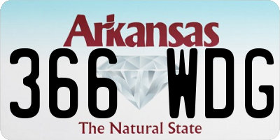 AR license plate 366WDG