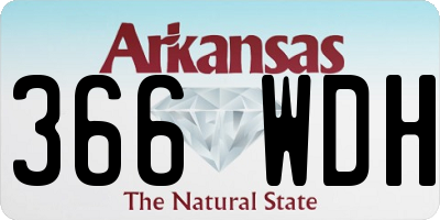 AR license plate 366WDH