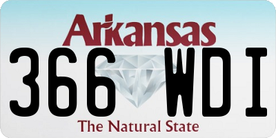 AR license plate 366WDI
