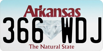 AR license plate 366WDJ