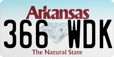 AR license plate 366WDK