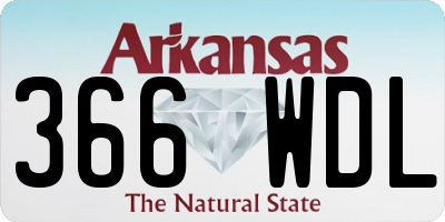 AR license plate 366WDL