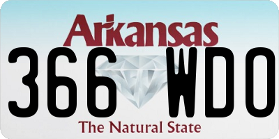 AR license plate 366WDO