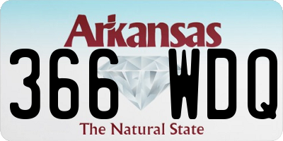 AR license plate 366WDQ