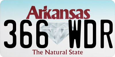 AR license plate 366WDR