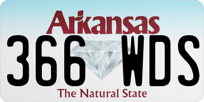 AR license plate 366WDS