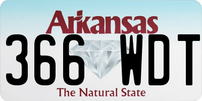 AR license plate 366WDT