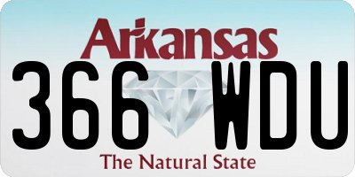 AR license plate 366WDU