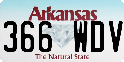 AR license plate 366WDV