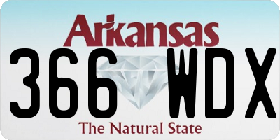 AR license plate 366WDX
