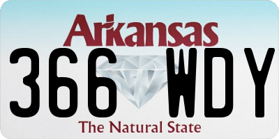 AR license plate 366WDY