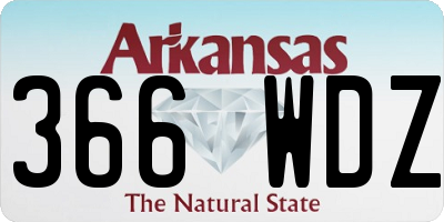 AR license plate 366WDZ