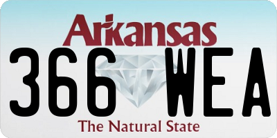 AR license plate 366WEA
