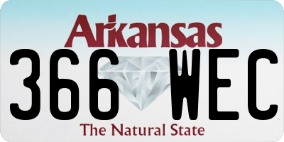 AR license plate 366WEC