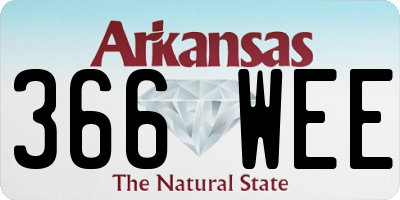 AR license plate 366WEE