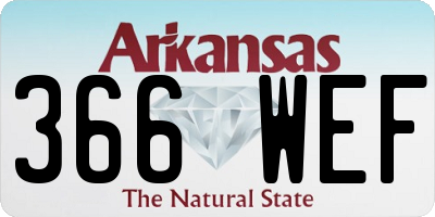 AR license plate 366WEF