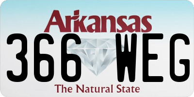 AR license plate 366WEG