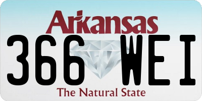 AR license plate 366WEI