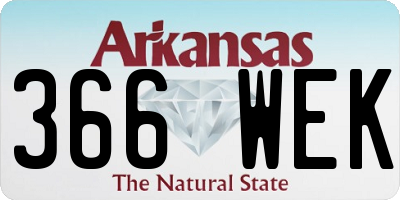 AR license plate 366WEK