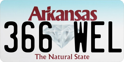 AR license plate 366WEL
