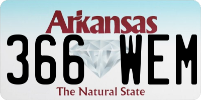 AR license plate 366WEM