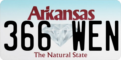 AR license plate 366WEN