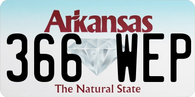 AR license plate 366WEP