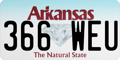 AR license plate 366WEU