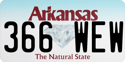 AR license plate 366WEW