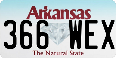 AR license plate 366WEX