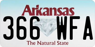 AR license plate 366WFA