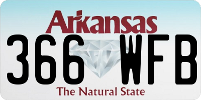 AR license plate 366WFB
