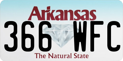 AR license plate 366WFC
