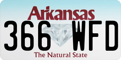 AR license plate 366WFD