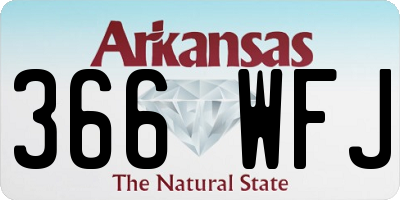 AR license plate 366WFJ