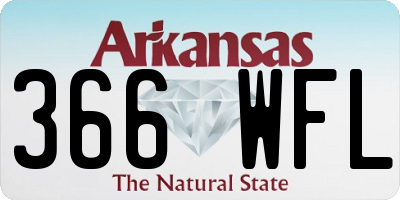 AR license plate 366WFL